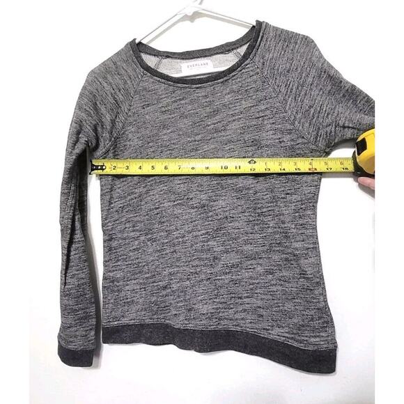 Everlane The Crew Sweatshirt Womens Size XS Marled Gray French Terry - Picture 5 of 8